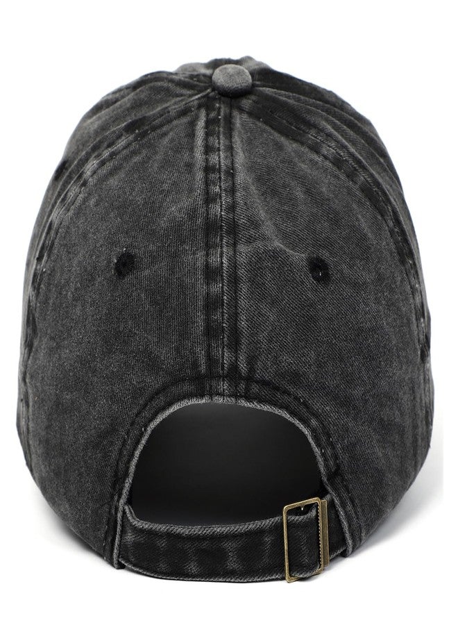 Busnos Flower Baseball Hat Baseball Cap Funny Trucker Hats for Women Cute Distressed Ball Caps Dark Blue Ponytail Hat for Women - Image 5